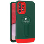 Husa Armor Design cu Stand pentru iPhone 11 Pro, Verde/Rosu, Suport Auto Magnetic, Wireless Charge, Protectie Antisoc,