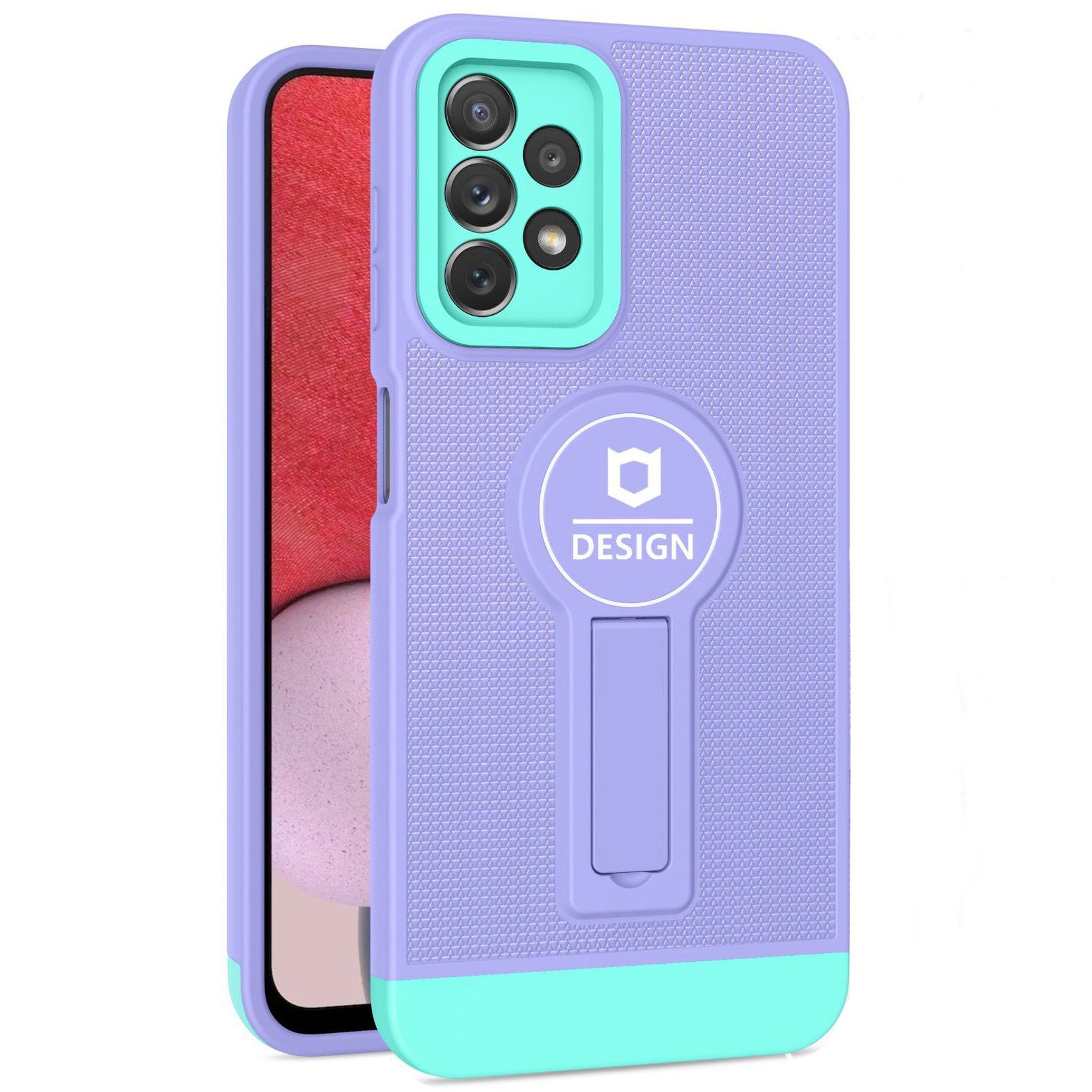 Husa Armor Design cu Stand pentru iPhone 12 Pro, Mov/Albastru, Suport Auto Magnetic, Wireless Charge, Protectie