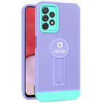 Husa Armor Design cu Stand pentru iPhone 13 Pro Max, Mov/Albastru, Suport Auto Magnetic, Wireless Charge, Protectie