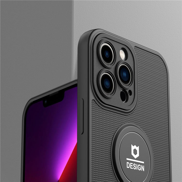 Husa Armor Design cu Stand pentru Apple iPhone 14 Plus (6.7) Negru, Suport Auto Magnetic, Protectie Antisoc, Flippy