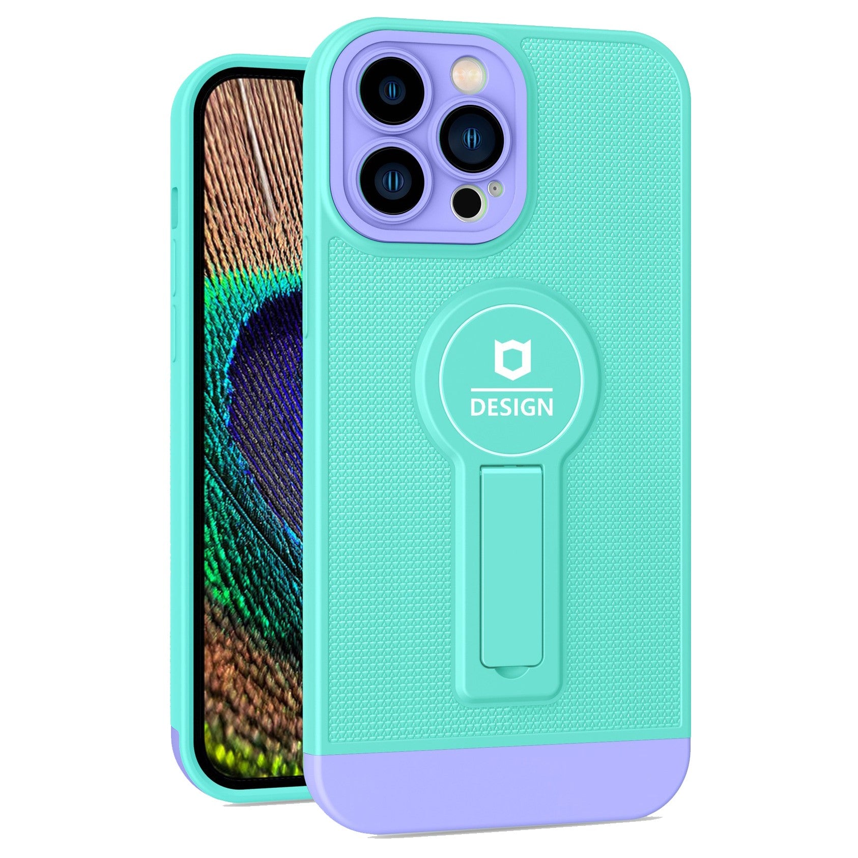 Husa Armor Design cu Stand pentru Samsung Galaxy A13 4G, Blue/Mov, Suport Auto Magnetic, Wireless Charge, Protectie