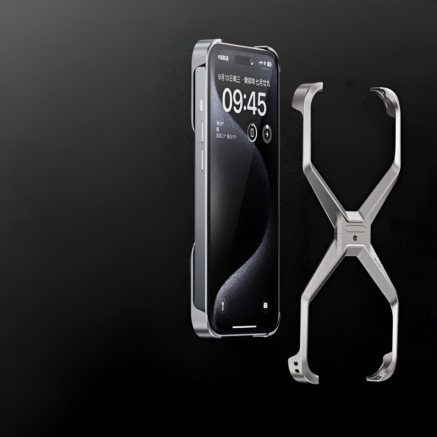 Husa Armor X Compatibila cu iPhone 15, Flippy, Aliaj de Aluminiu, Antisoc, Antizgarieturi, Impermeabila, Margini cu 2