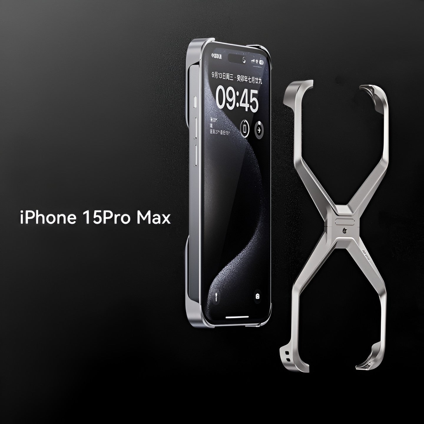 Husa Armor X Compatibila cu iPhone 15 Pro Max, Flippy, Aliaj de Aluminiu, Antisoc, Antizgarieturi, Impermeabila,