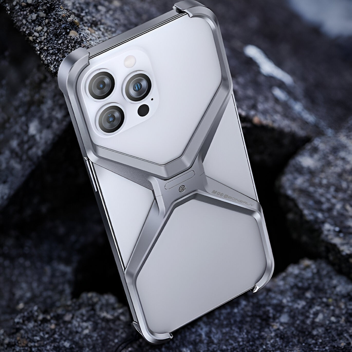 Husa Armor X Compatibila cu iPhone 15 Pro Max, Flippy, Aliaj de Aluminiu, Antisoc, Antizgarieturi, Impermeabila,
