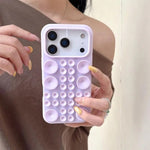 Husa cu Ventuze, Flippy, Compatibila iPhone 17 Pro Max, din Silicon, Interior Microfibra, Mov