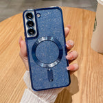 Husa de Protectie 2 in 1, Flippy, Husa pentru Samsung Galaxy S23 Ultra, Glitter Chrome Magsafe, din TPU, Magnetica, cu