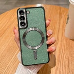 Husa de Protectie 2 in 1, Flippy, Husa pentru Samsung Galaxy S24+, Glitter Chrome Magsafe, din TPU, Magnetica, cu