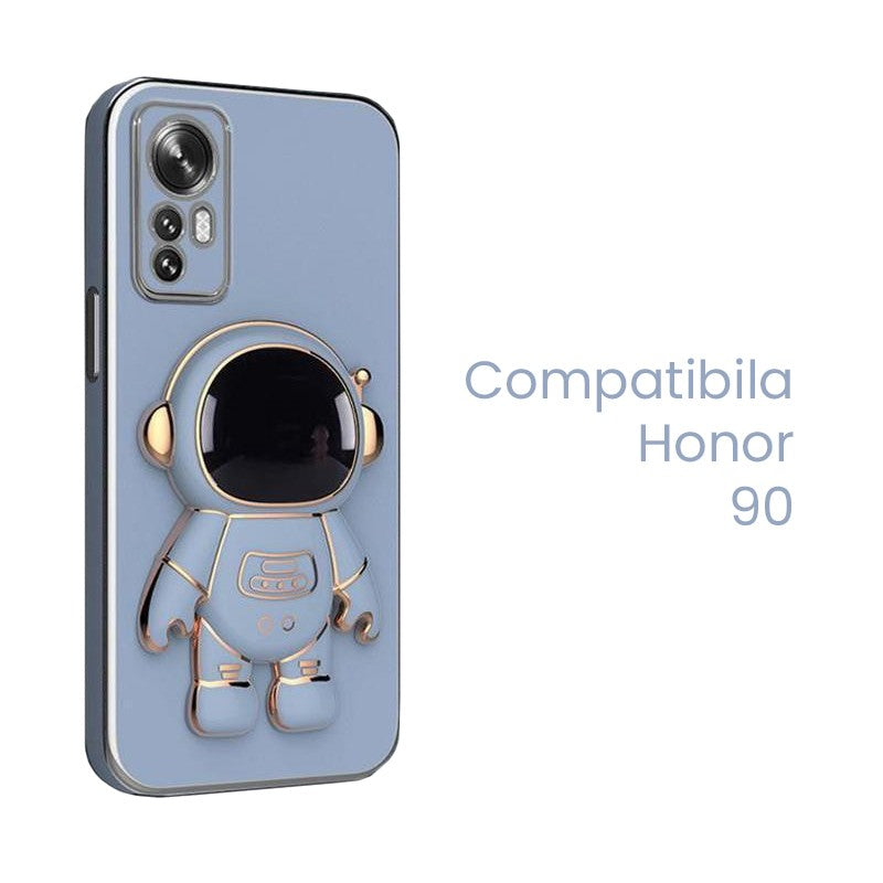 Husa de Protectie 2 in 1, Flippy, Husa de Protectie pentru Honor 90, Model Astronaut, Husa cu Suport, din TPU, Albastru