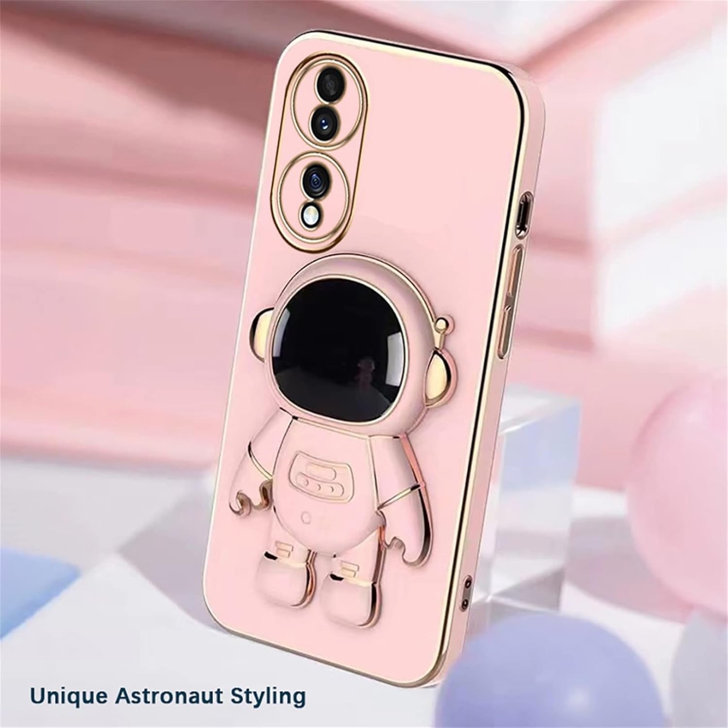 Husa Telefon 2in1, Flippy, Compatibila Huawei Mate 60 Pro, Carcasa TPU cu Suport Inclus Tip Astronaut, Protectie