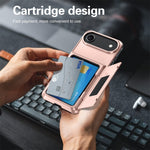 Husa de Protectie compatibila Apple iPhone 17 Air, Flippy, Compartiment pentru Carduri, Anti-alunecare, Protectie PC,