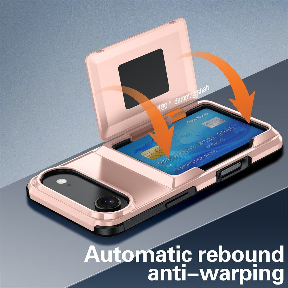 Husa de Protectie compatibila Apple iPhone 17 Air, Flippy, Compartiment pentru Carduri, Anti-alunecare, Protectie PC,