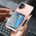 Husa de Protectie compatibila Apple iPhone 17, Flippy, Compartiment pentru Carduri, Anti-alunecare, Protectie PC,