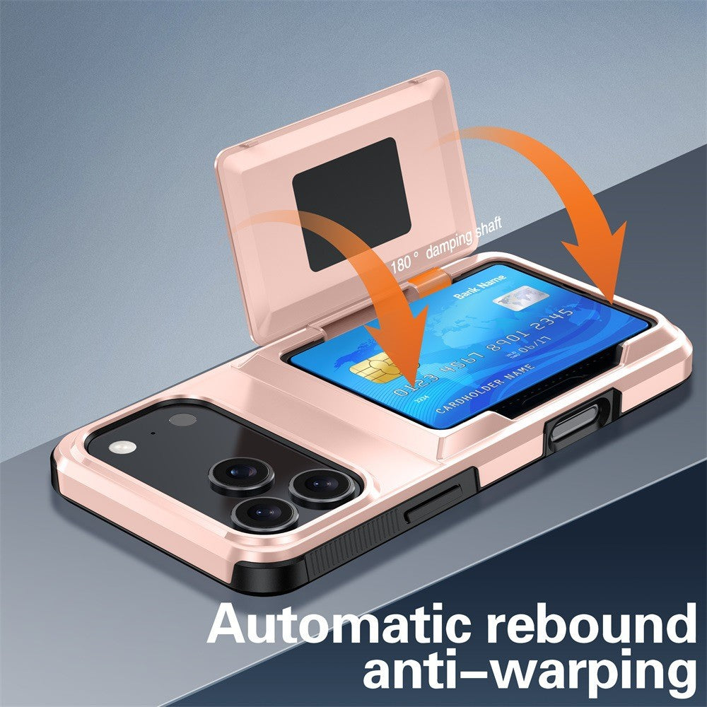 Husa de Protectie compatibila Apple iPhone 17 Pro Max, Flippy, Compartiment pentru Carduri, Anti-alunecare, Protectie