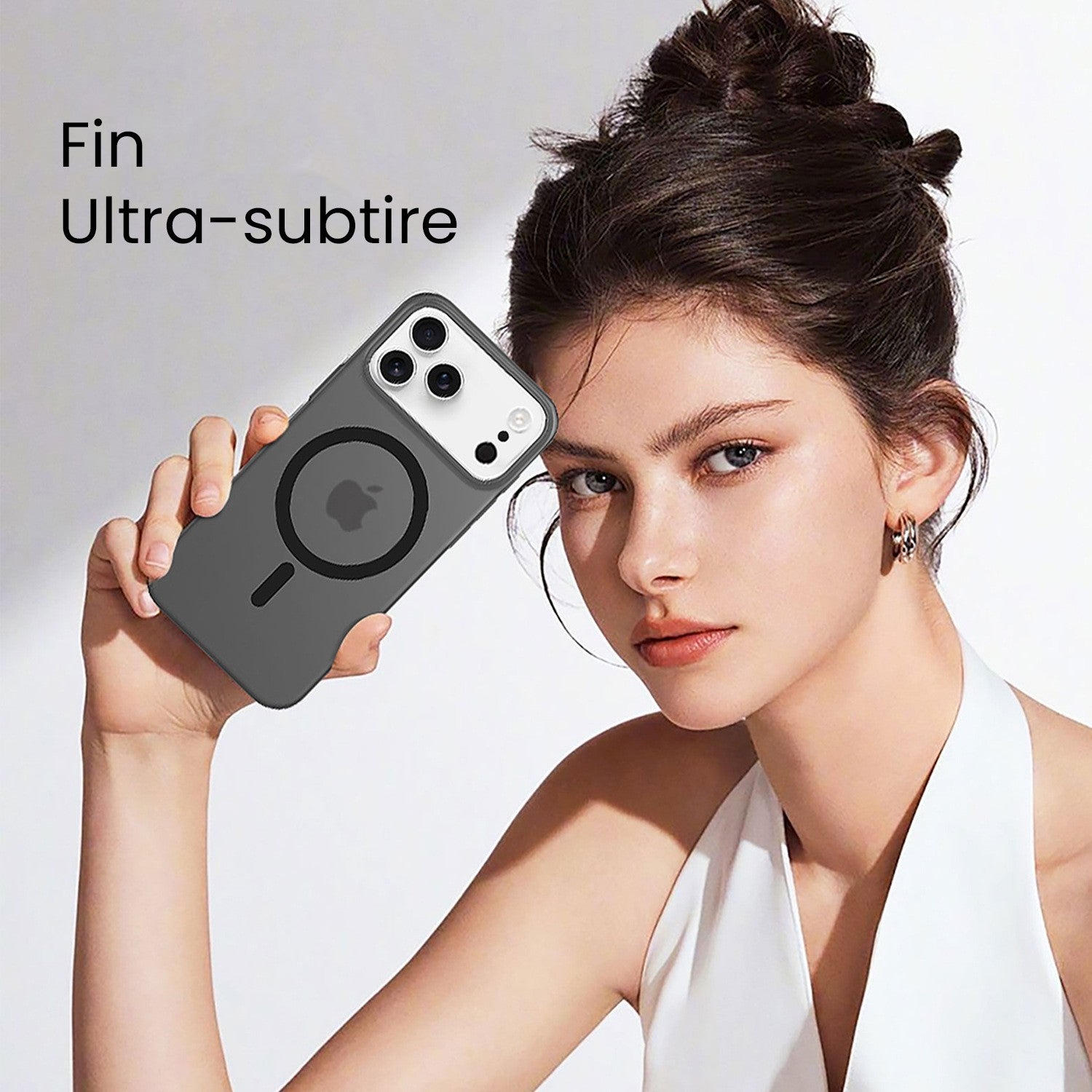 Husa de Protectie compatibila Apple iPhone 17 Pro Max, Flippy, Magnetica Ultra-subtire, Anti-alunecare, Protectie PC,