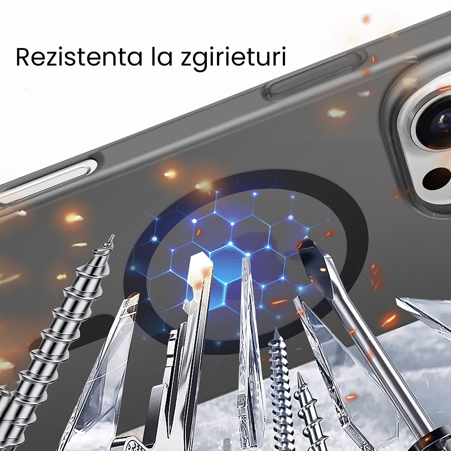 Husa de Protectie compatibila Apple iPhone 17 Air, Flippy, Magnetica Ultra-subtire, Anti-alunecare, Protectie PC,