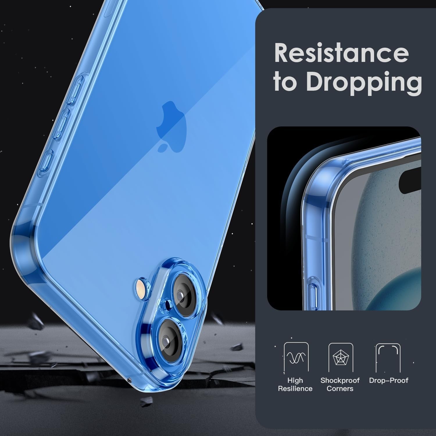 Husa de Protectie, Compatibila cu Apple iPhone 16 Plus, TPU, Antisoc, Rezistenta la Impact, Protectie Camera,
