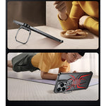 Husa de Protectie Compatibila iPhone 15 Pro, cu Suport Metalic pentru Camera, Armor Protective Series, Flippy, Antisoc,