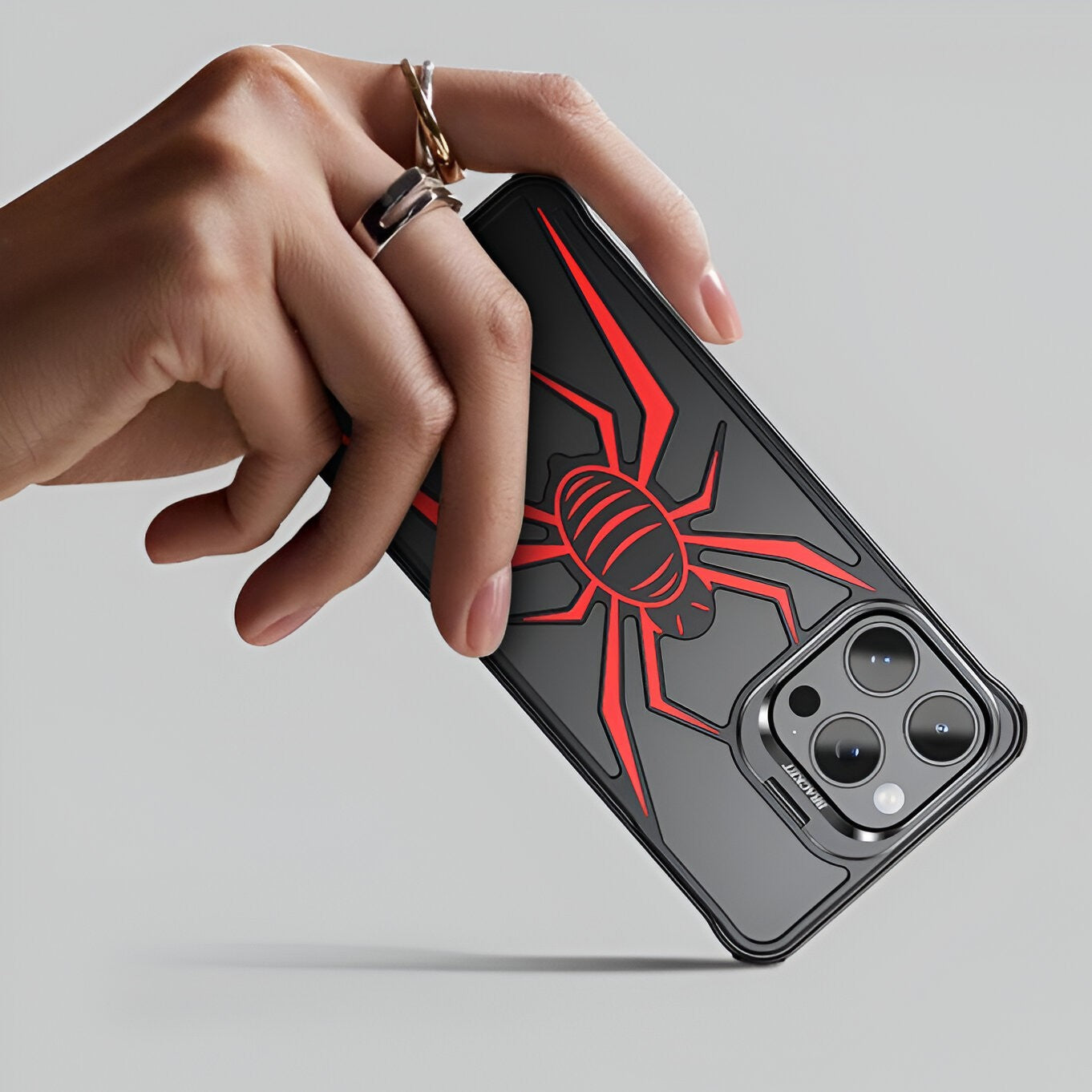 Husa de Protectie Compatibila iPhone 15 Pro, cu Suport Metalic pentru Camera, Armor Protective Series, Flippy, Antisoc,