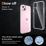 Husa de Protectie din Silicon, pentru Apple iPhone 15, PC, Antisoc, Rezistenta la Impact, Transparenta