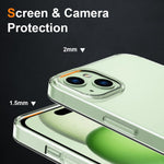 Husa de Protectie din Silicon, pentru Apple iPhone 15 Plus, PC, Antisoc, Rezistenta la Impact, Transparenta