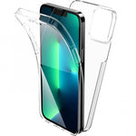 Husa de protectie Flippy 360 grade, PC+TPU+Folie policarbonat, pentru Apple iPhone 14, Transparent