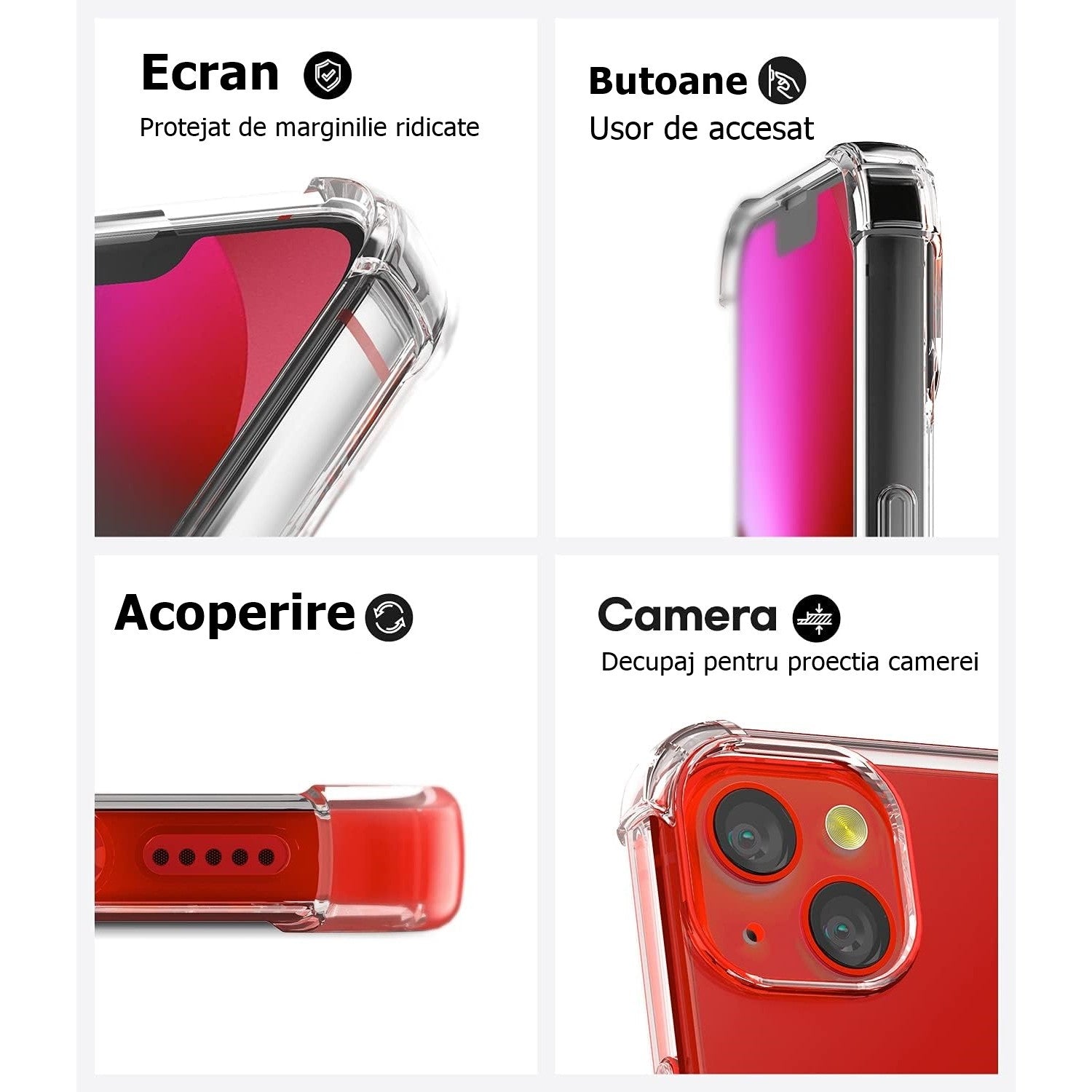 Husa de protectie Flippy, TPU, pentru Apple iPhone 13 Mini 5.4 inch, Antisoc, Protectie colturi, Rezistenta la impact,