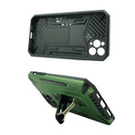 Husa de protectie Flippy compatibila cu Apple iPhone 11Pro Defender Model 4 cu suport, Verde deschis