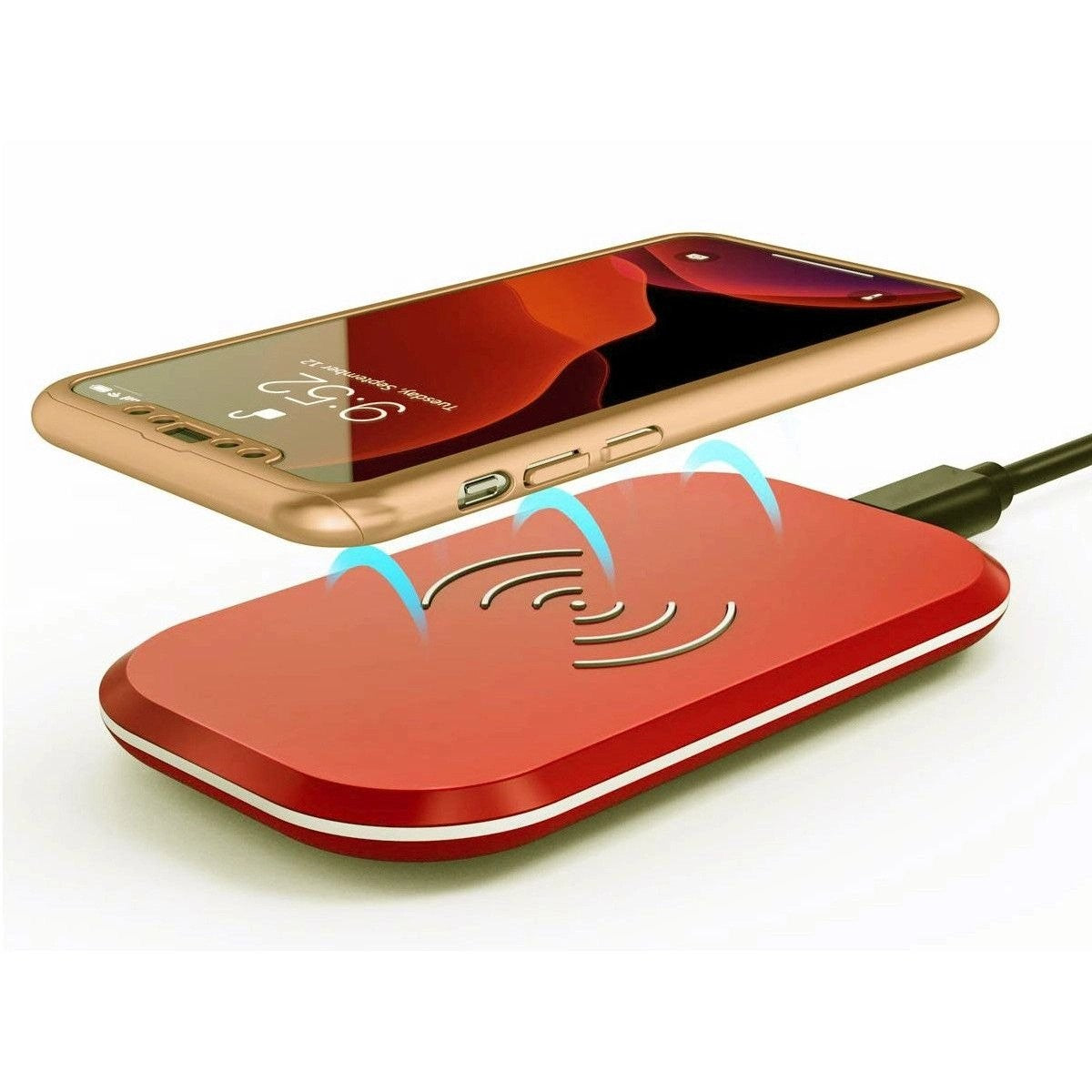 Husa de protectie Flippy compatibila cu Apple iPhone 12/12 Pro Full Cover 360 Auriu + Folie de protectie