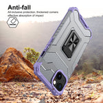 Husa de protectie Flippy compatibila cu Apple iPhone 13 Acrylic Armor cu suport Mov