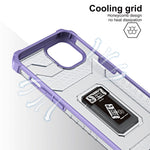 Husa de protectie Flippy compatibila cu Apple iPhone 13 Acrylic Armor cu suport Mov