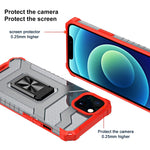 Husa de protectie Flippy compatibila cu Apple iPhone 13 Acrylic Armor cu suport Rosu