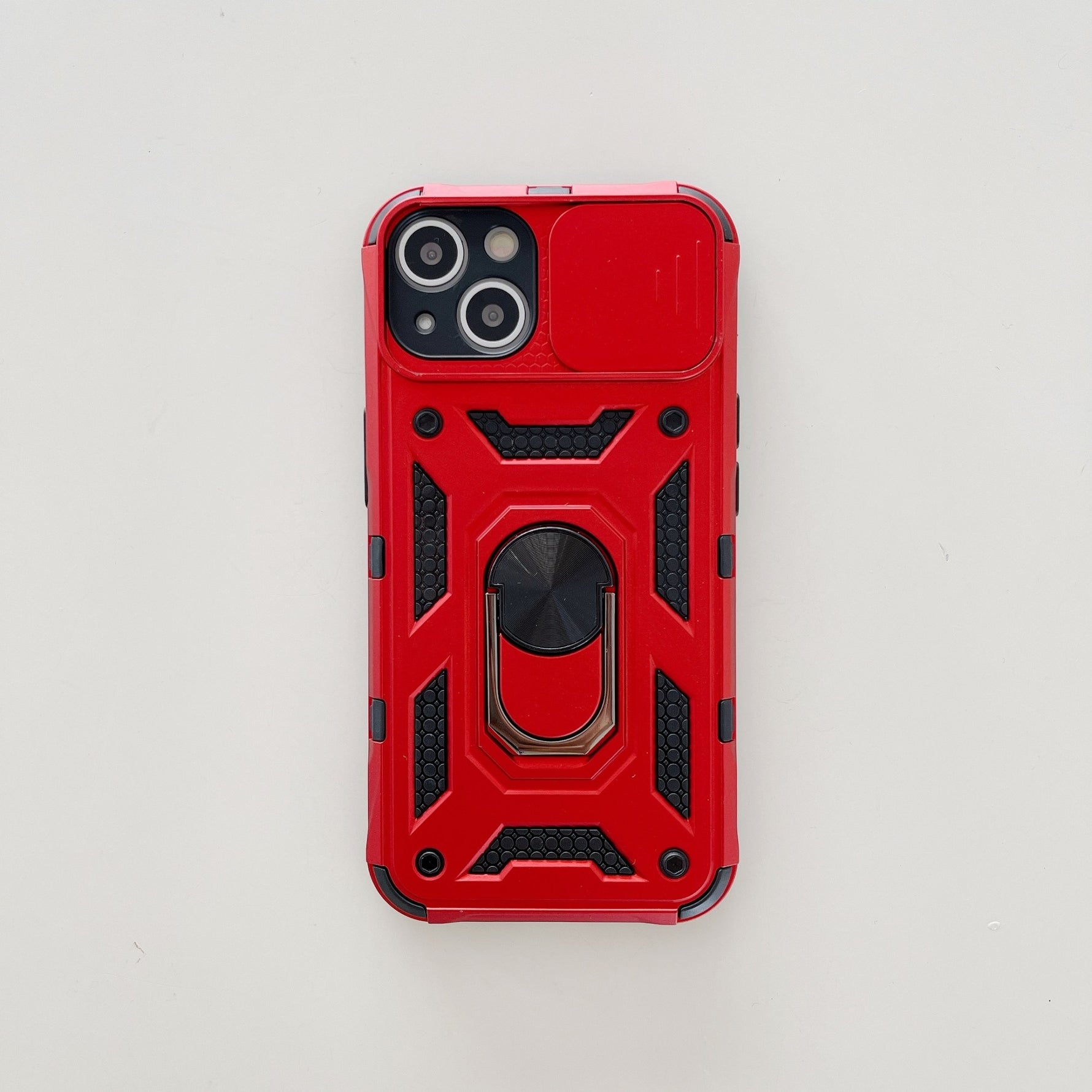 Husa de protectie Flippy compatibila cu Apple iPhone 13 Defender Model 4 cu suport,Rosu