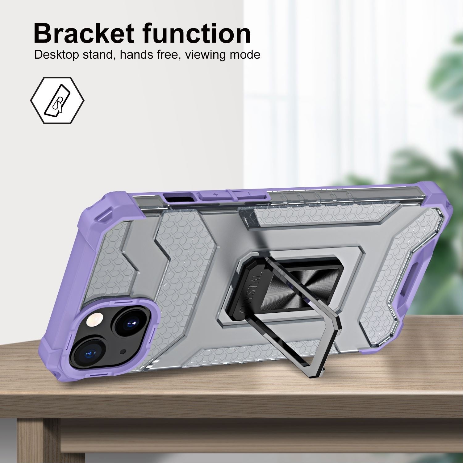 Husa de protectie Flippy compatibila cu Apple iPhone 13 Mini Acrylic Armor cu suport Mov