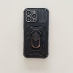 Husa de protectie, Flippy, compatibila cu Apple iPhone 13 Pro Defender Model 4 cu suport,Negru
