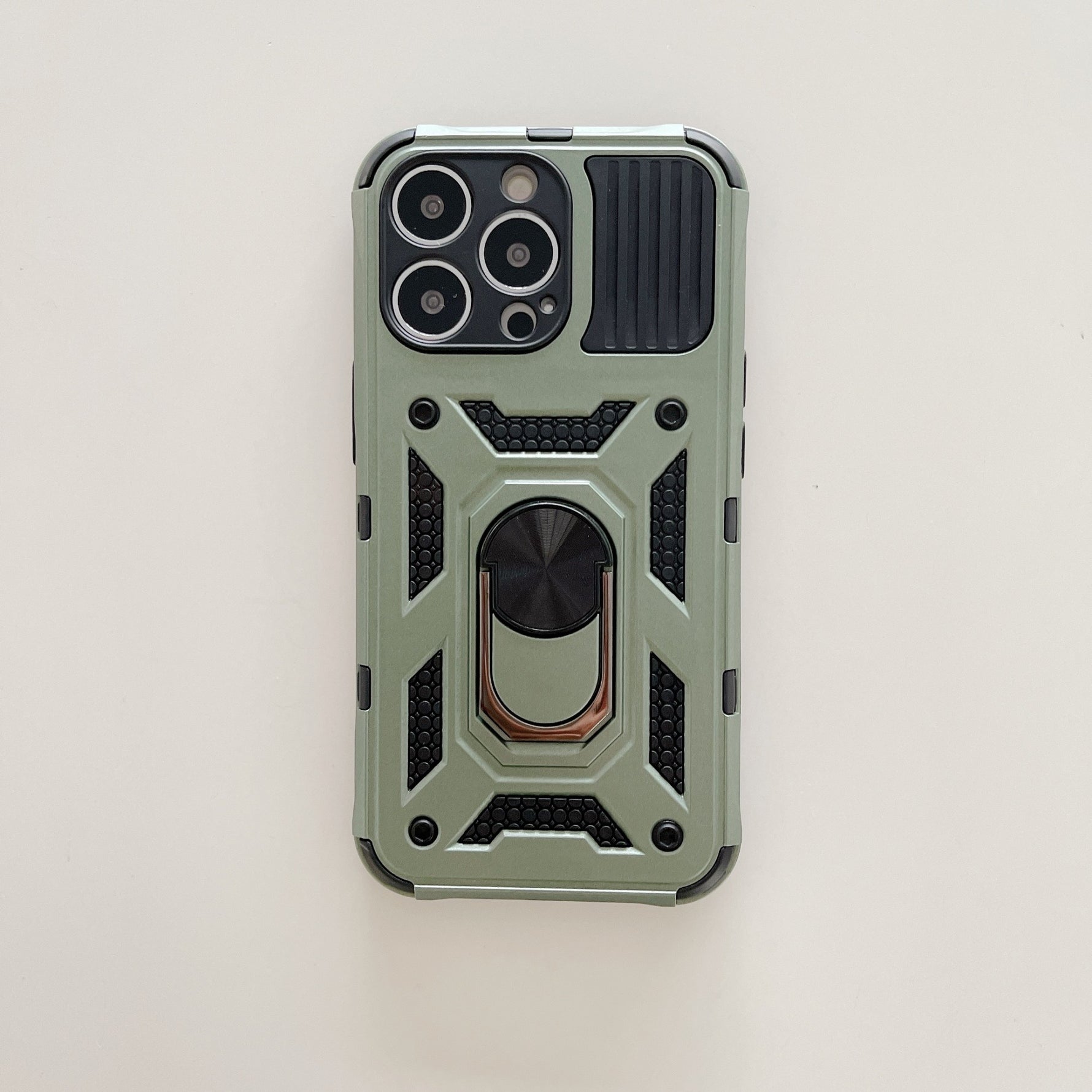Husa de protectie Flippy compatibila cu Apple iPhone 13 Pro Defender Model 4 cu suport,Verde