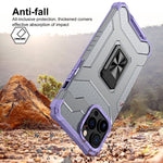 Husa de protectie Flippy compatibila cu Apple iPhone 13 Pro Max Acrylic Armor cu suport Mov