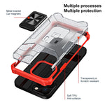 Husa de protectie Flippy compatibila cu Apple iPhone 13 Pro Max Acrylic Armor cu suport Rosu