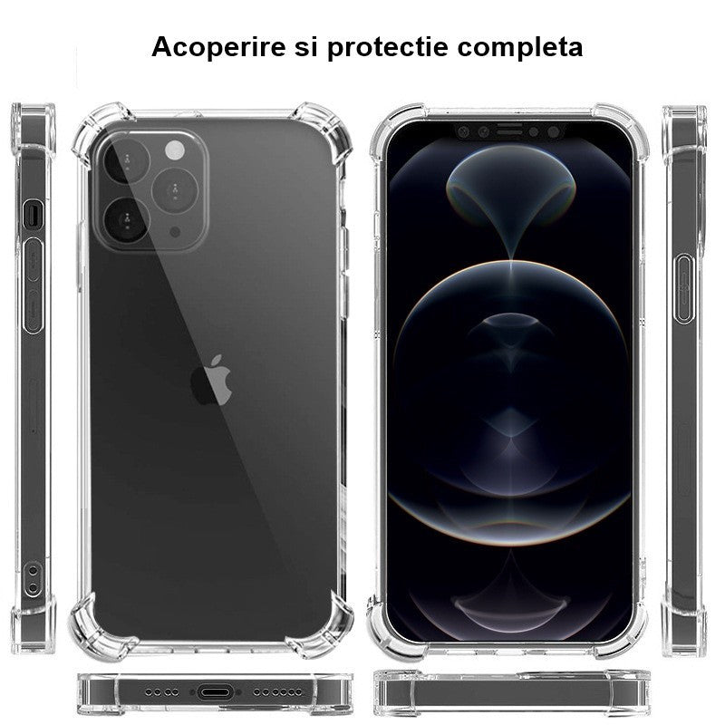 Husa de Protectie, Flippy, Compatibila cu Apple iPhone 16 Pro, TPU Antisoc, Protectie Colturi, 1.5 mm Transparent