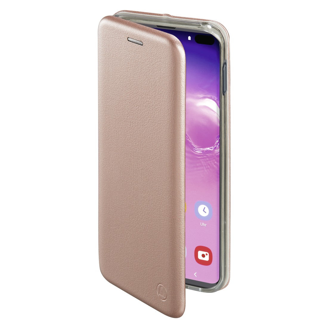 Husa de protectie Flippy compatibila cu Huawei P40 Lite Magnet Book Case Roz-Auriu