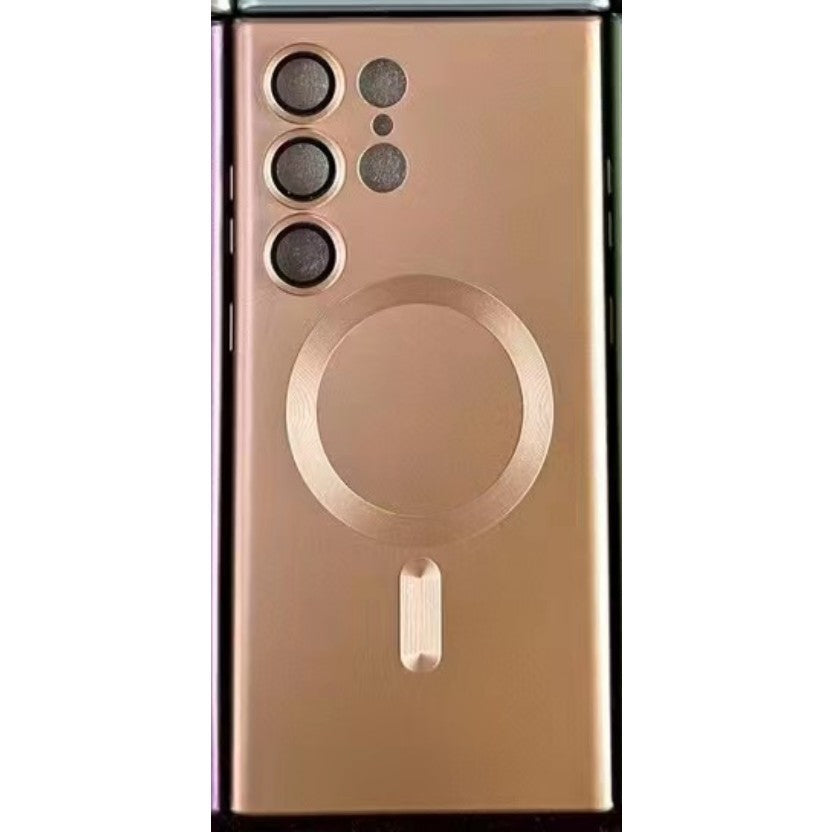 Husa de protectie Flippy, cu incarcare Wireless, Tehnologie Magsafe, pentru Samsung Galaxy S23 Ultra , Rose Gold