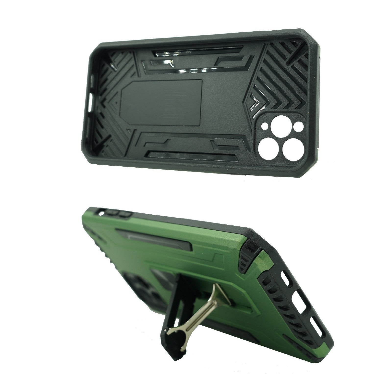 Husa de protectie Flippy pentru Apple iPhone 12 Pro Defender Sergeant Brave cu suport, Verde deschis