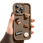 Husa de Protectie, Flippy, pentru Apple iPhone 12 Pro Max, Model Ursuleti 3D, Antisoc, Rezistenta la Impact, Protectie