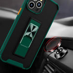 Husa Telefon, Flippy, Compatibila Apple iPhone 13 Mini, Carcasa Defender Sergeant Brave, Magnetic, cu Suport, Verde
