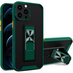Husa Telefon, Flippy, Compatibila Apple iPhone 13 Mini, Carcasa Defender Sergeant Brave, Magnetic, cu Suport, Verde