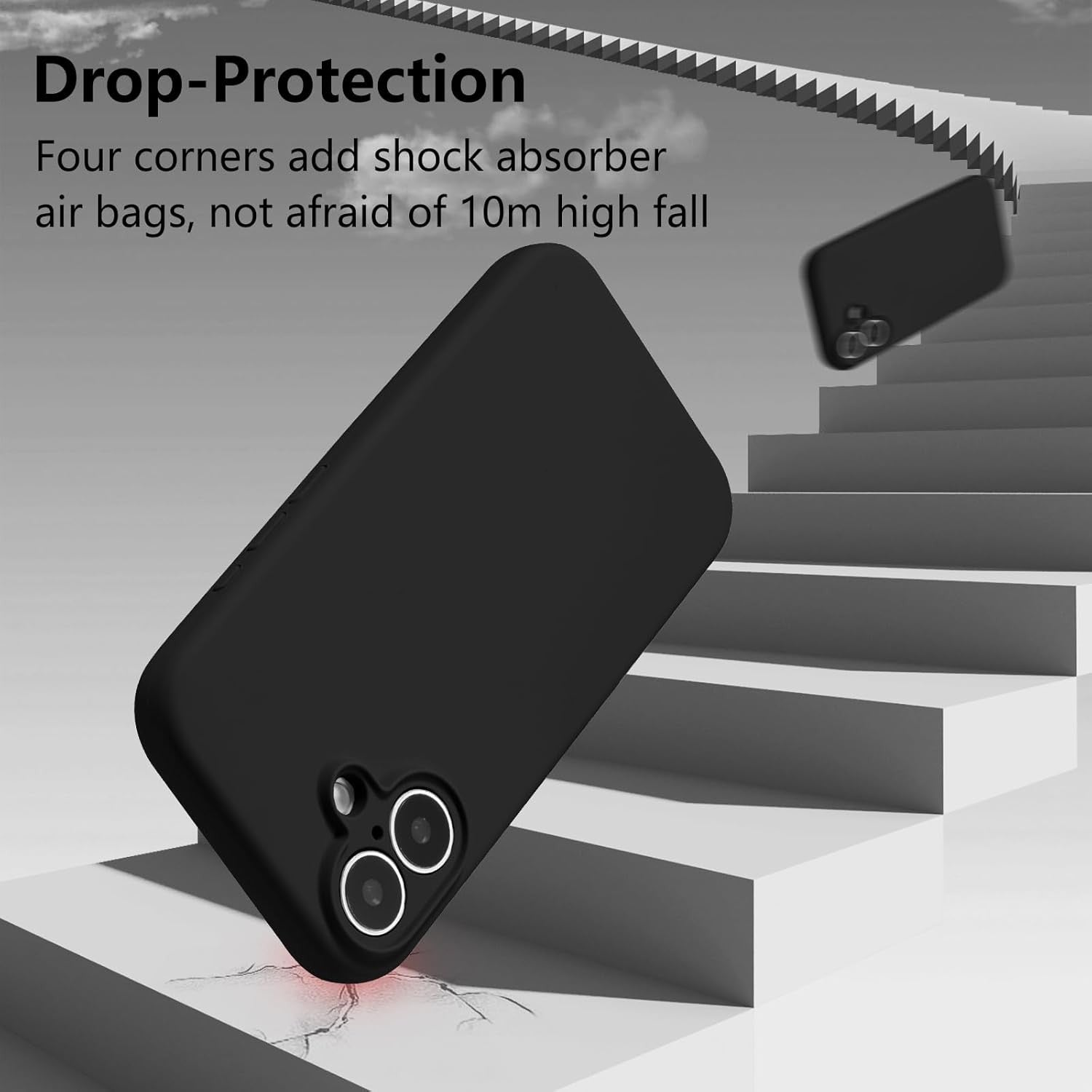 Husa de Protectie, Flippy, pentru iPhone 16 Plus, Liquid Silicone, cu Microfibra pe Interior, Protectie Antisoc,