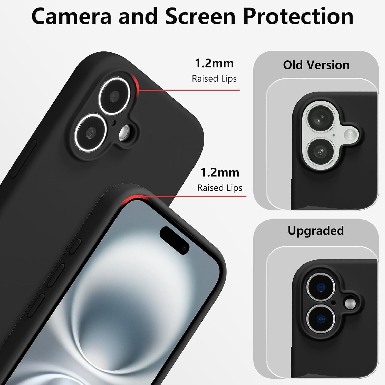 Husa de Protectie, Flippy, pentru iPhone 16 Plus, Liquid Silicone, cu Microfibra pe Interior, Protectie Antisoc,
