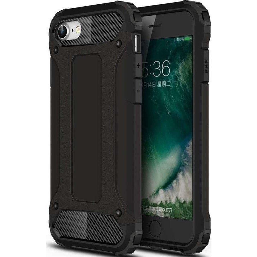 Husa de Protectie, Flippy, pentru Apple iPhone X/XS, Defender Model 1, silicon, plastic, Negru