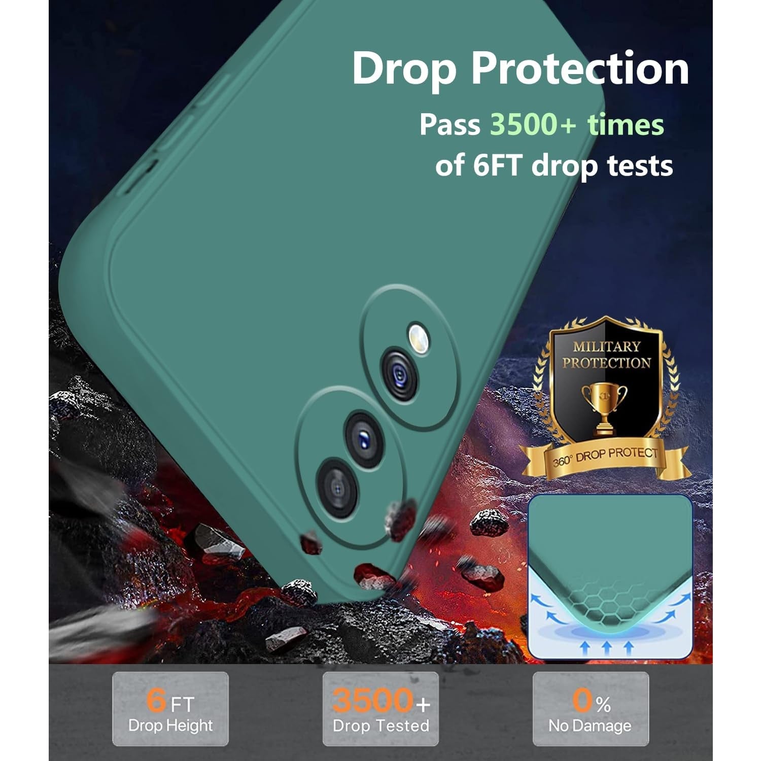 Husa de Protectie, Flippy, pentru Honor 70, Liquid Silicone, cu Microfibra pe Interior, Protectie Antisoc, Compatibil