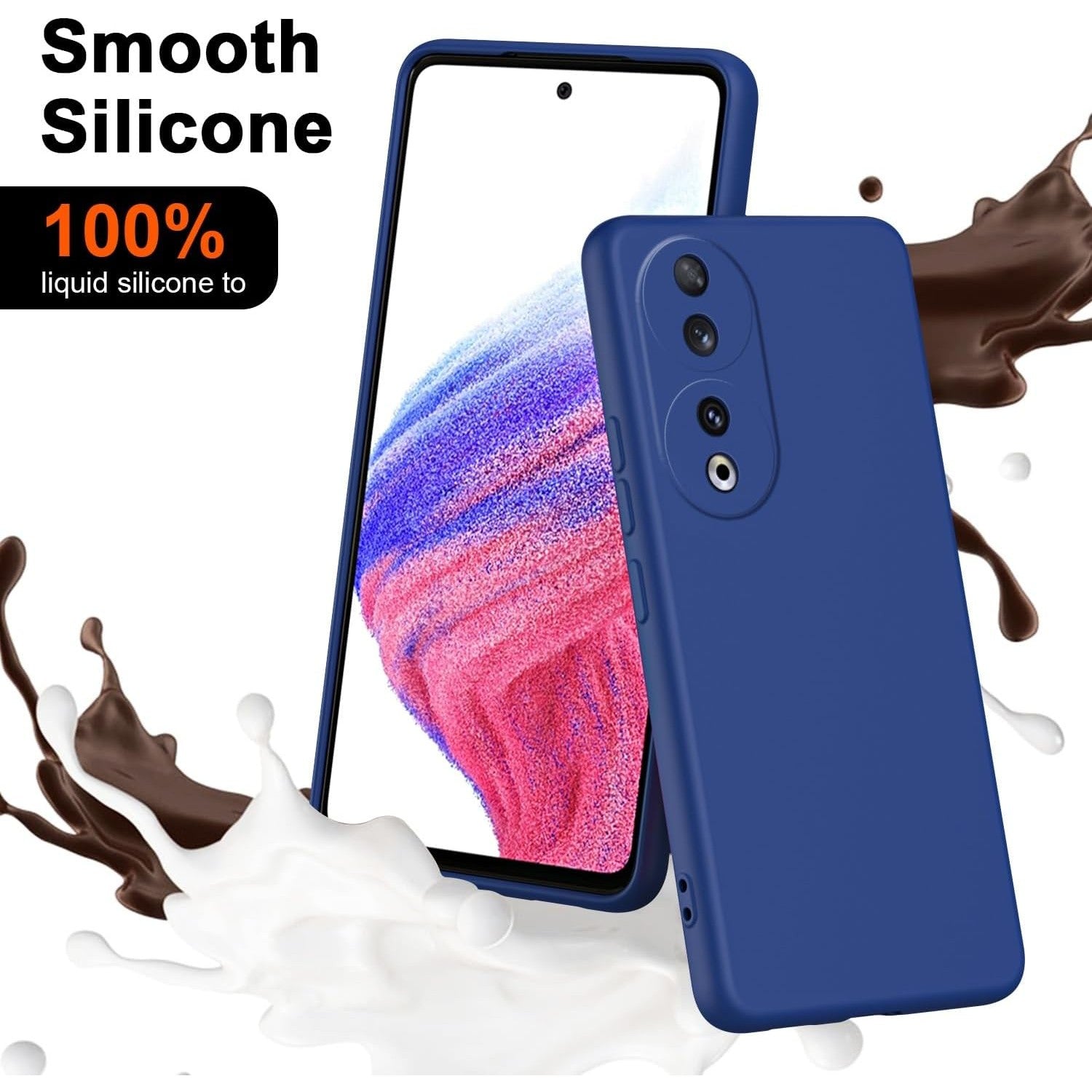 Husa de Protectie, Flippy, pentru Honor 90, Liquid Silicone, cu Microfibra pe Interior, Protectie Antisoc, Compatibil