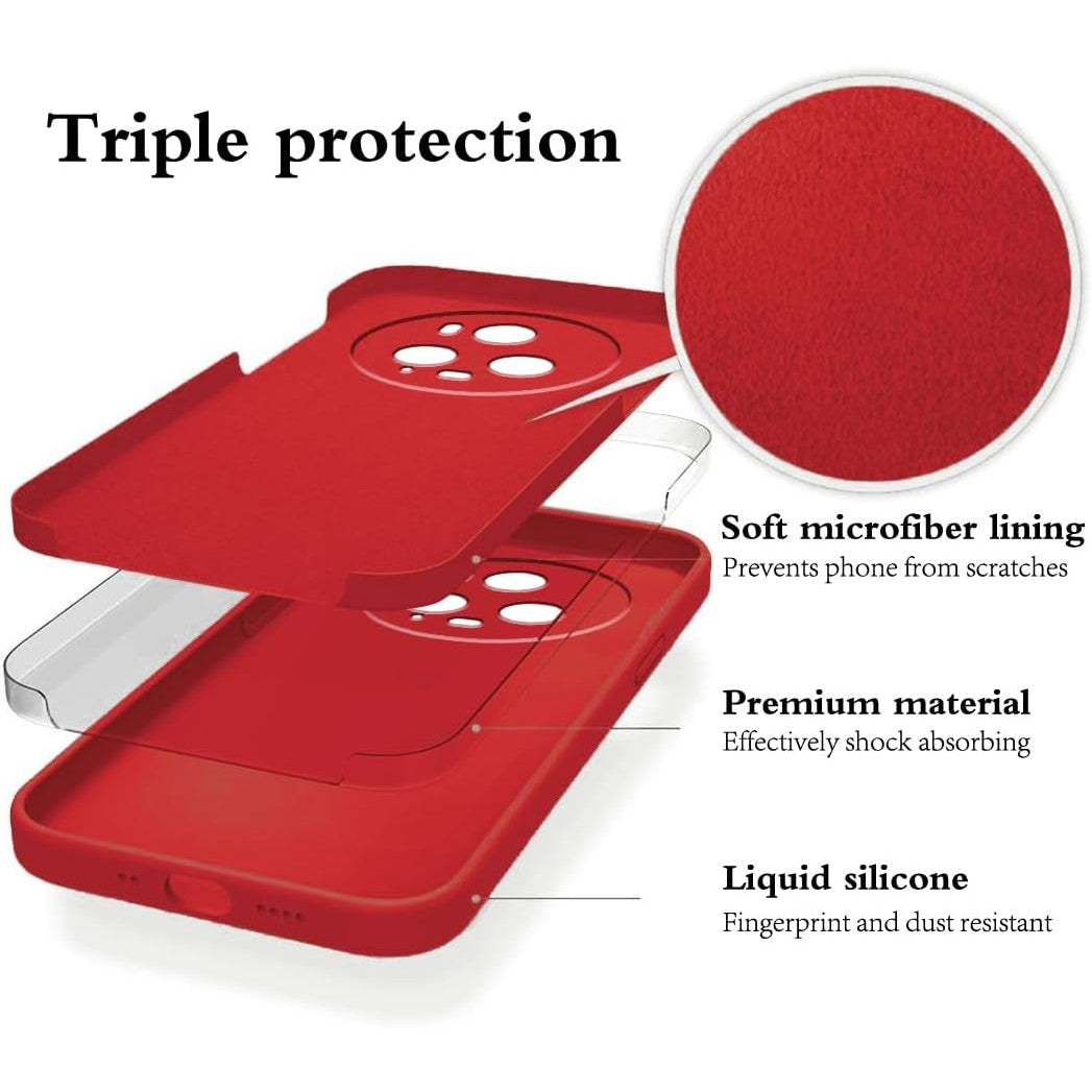 Husa de Protectie, Flippy, pentru Honor Magic 5 Pro, Liquid Silicone, cu Microfibra pe Interior, Protectie Antisoc,